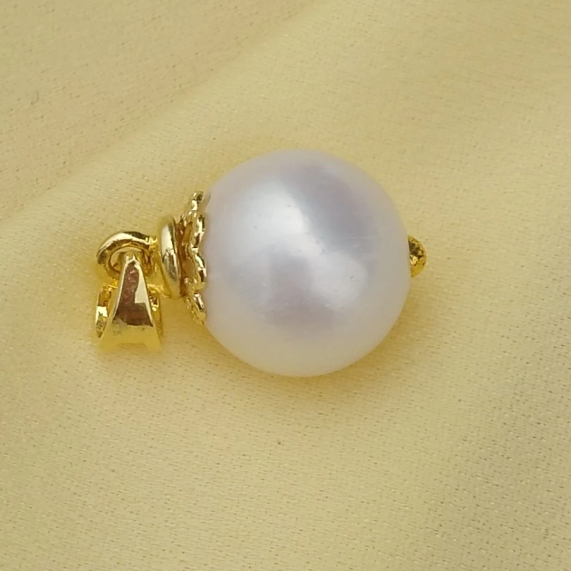 Classic Adorable 10-11mm Japanese Akoya Sea Natural Real Pearl Pendant Solitaire