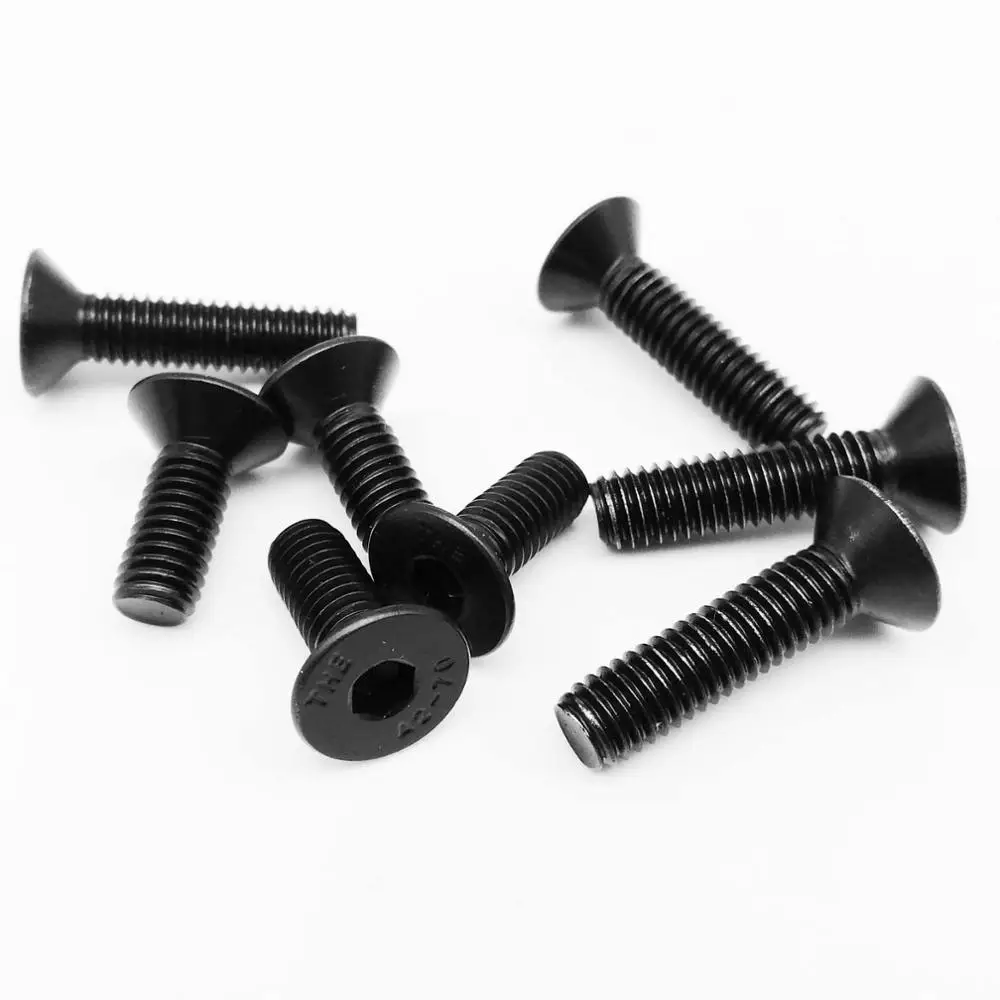 50/100pc DIN7991 M2 M2.5 Black 304 Stainless Steel Hexagon Hex Socket Flat Countersunk Allen Head Screw Bolt Length 3-40mm