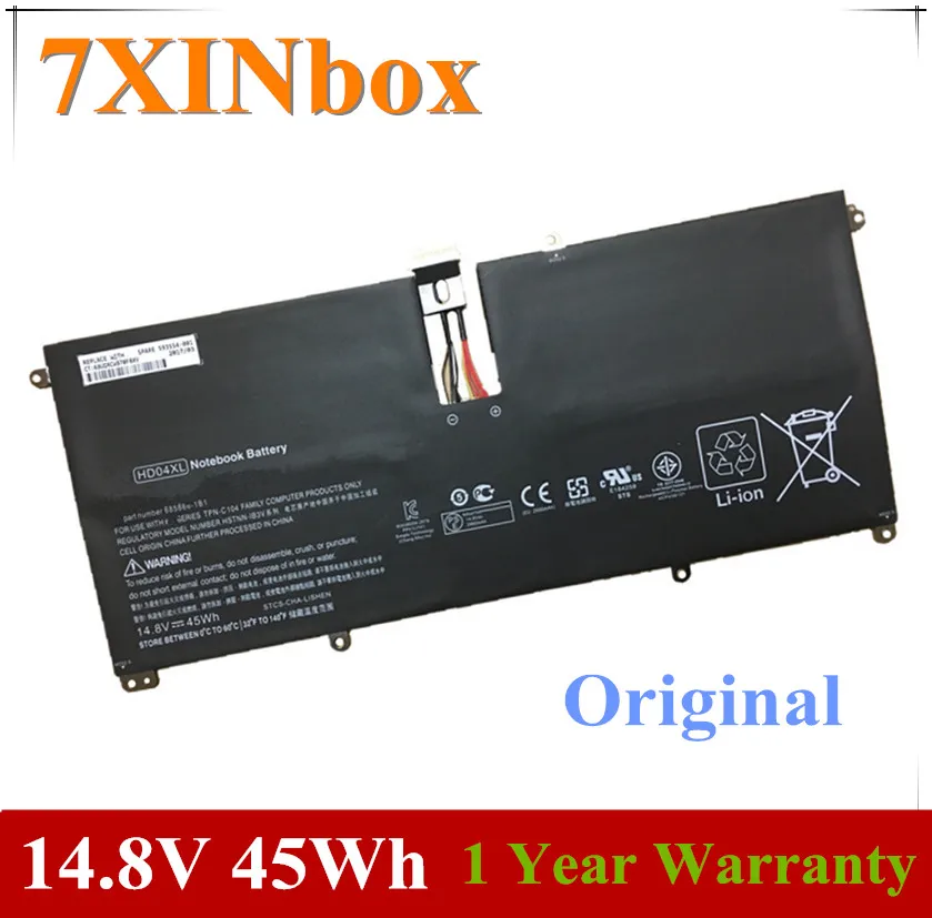 

Аккумулятор XINbox для ноутбука HP Envy Spectre XT 13-2120tu 13-2021tu 13-2000eg HSTNN-IB3V 685866-1B1 14,8-685866, 171 в, 45 Вт/ч, HD04XL