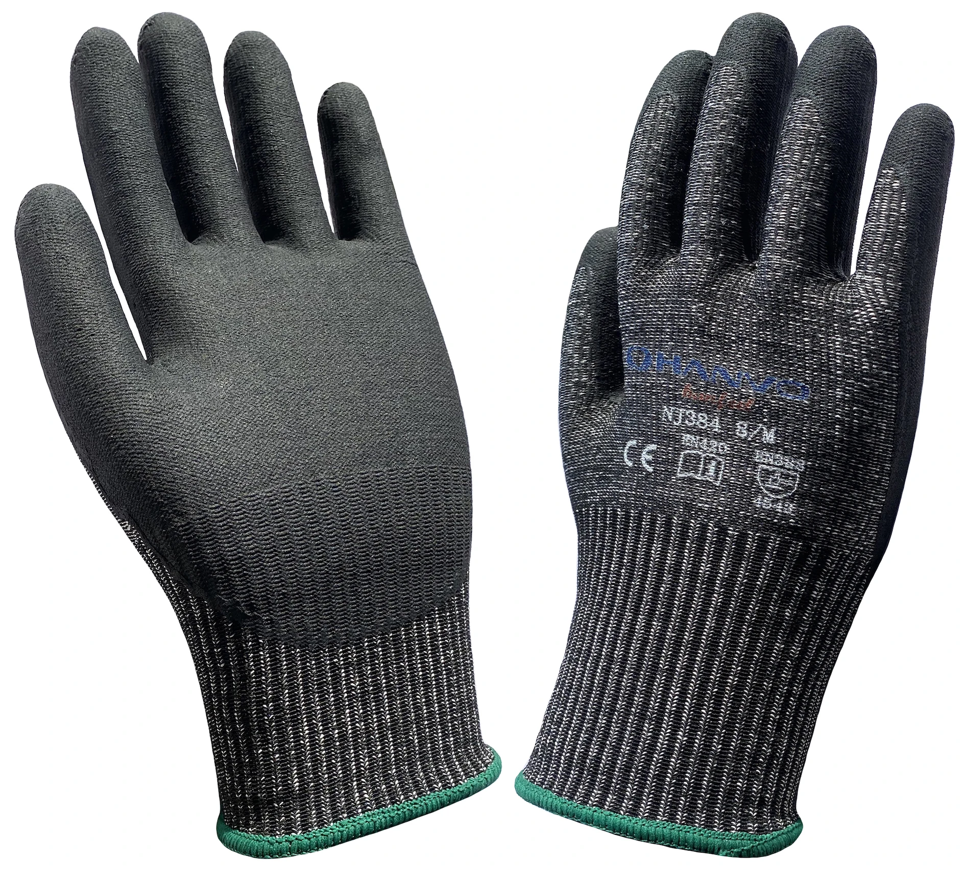 Anti Cut Proof Work Glove ANSI A4 Micro Foam Nitrile HPPE Stain Steel Maxi High Flex Cut Resistant Glass Safety Butcher Mittens