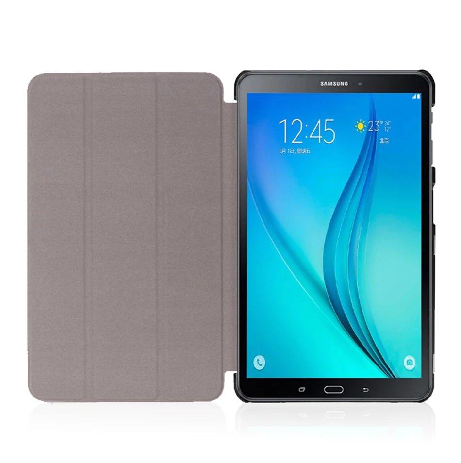 Capa de proteção de couro mtt para samsung galaxy, capa dobrável e inteligente para tablet com flip e suporte, 10.1 polegadas