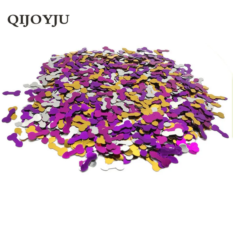 QIJOYJU 1Bag Willy Penis Confetti Sequins Bachelorette Hen Night Party Confetti Table Scatters Wedding Decoration Supplies