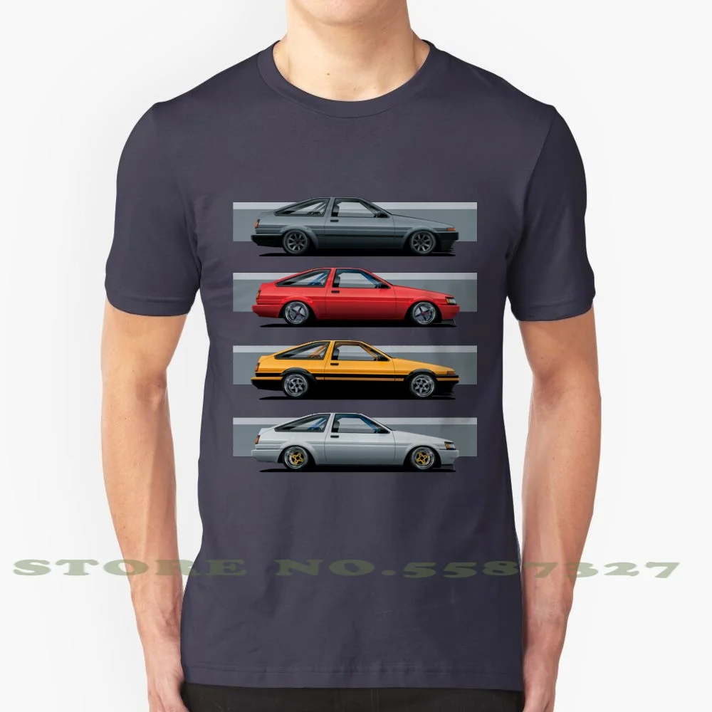 Ae 86 - Set 1 100% Cotton T-Shirt Ae86 Jdm Classic Car Art Auto Art Digital Car Cars Levin Trueno Sprinter Hatch Japanese