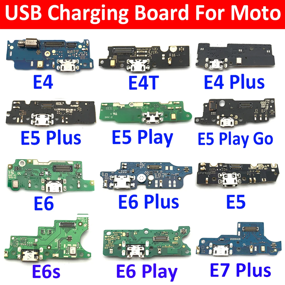 

USB Charging Port Flex Cable For Motorola Moto E3 E4 E4T E4 E6 E7 Plus E5 E6 Play Go E6s Dock Connector Charging Port Board