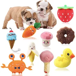 Recheado Squeaky Sound Brinquedos de pelúcia para cães e gatos, Chewer e Quack, Chihuahua Interactive Toys, Acessórios para cachorros