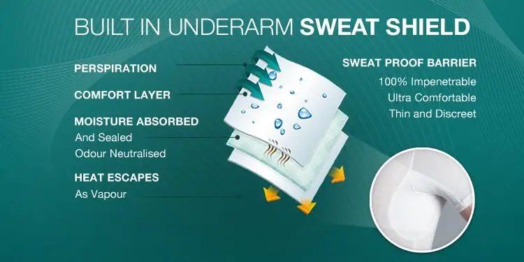 WESPROJECT Men Lancin Modal Sweatproof Anti T Shirt Against Underarm Sweat Proof Slim Fit V Neck T-Shirt