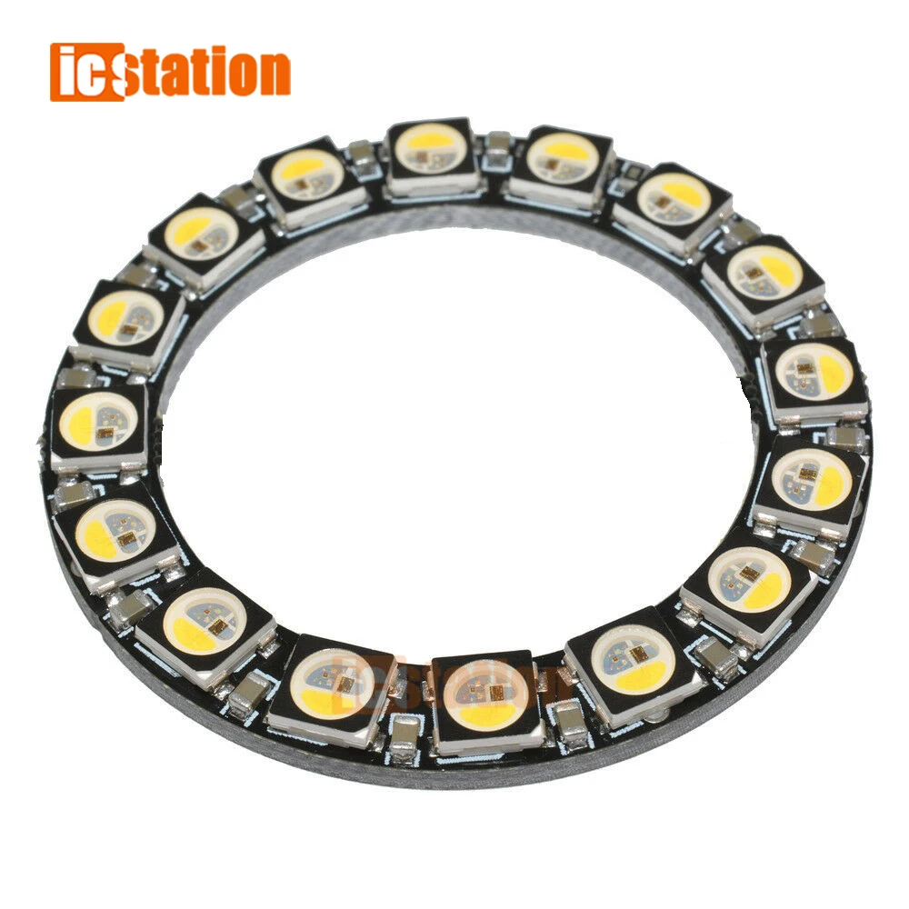 16x5050 RGBW SK6812 LED حلقة ث/السائقين المتكاملة 16 بت