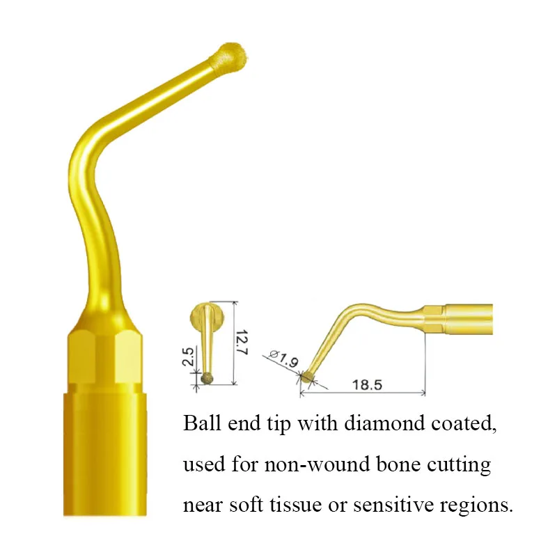 Dental Piezo Surgery Tips for Sinus Lift Bur Implant Bone Cutting Oral Dental Piezo Surgery Tip for Mectron Woodpecker