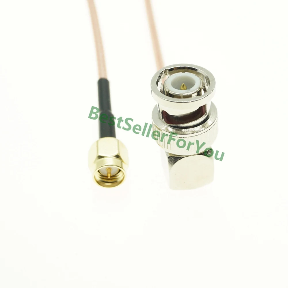 

BNC Male Right Angle to SMA Male RF Coaxial Cable RG316 Jumper Pigtail FPV