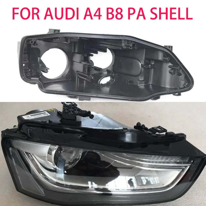 

For Audi A4 B8 PA B9 2013-2015 Headlight Base Headlight Rear Shell Lamp Housing Lampshade Black Back Shell Light Box