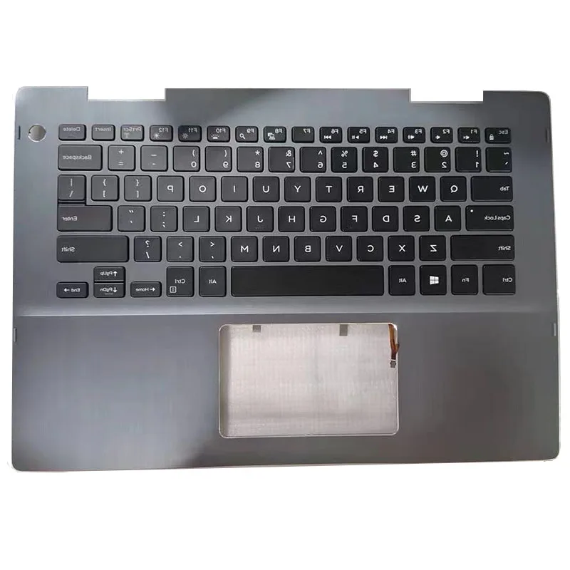 

Laptop palmrest with US backlight keyboard For Dell Inspiron 5482 2 in 1 laptop Gray color