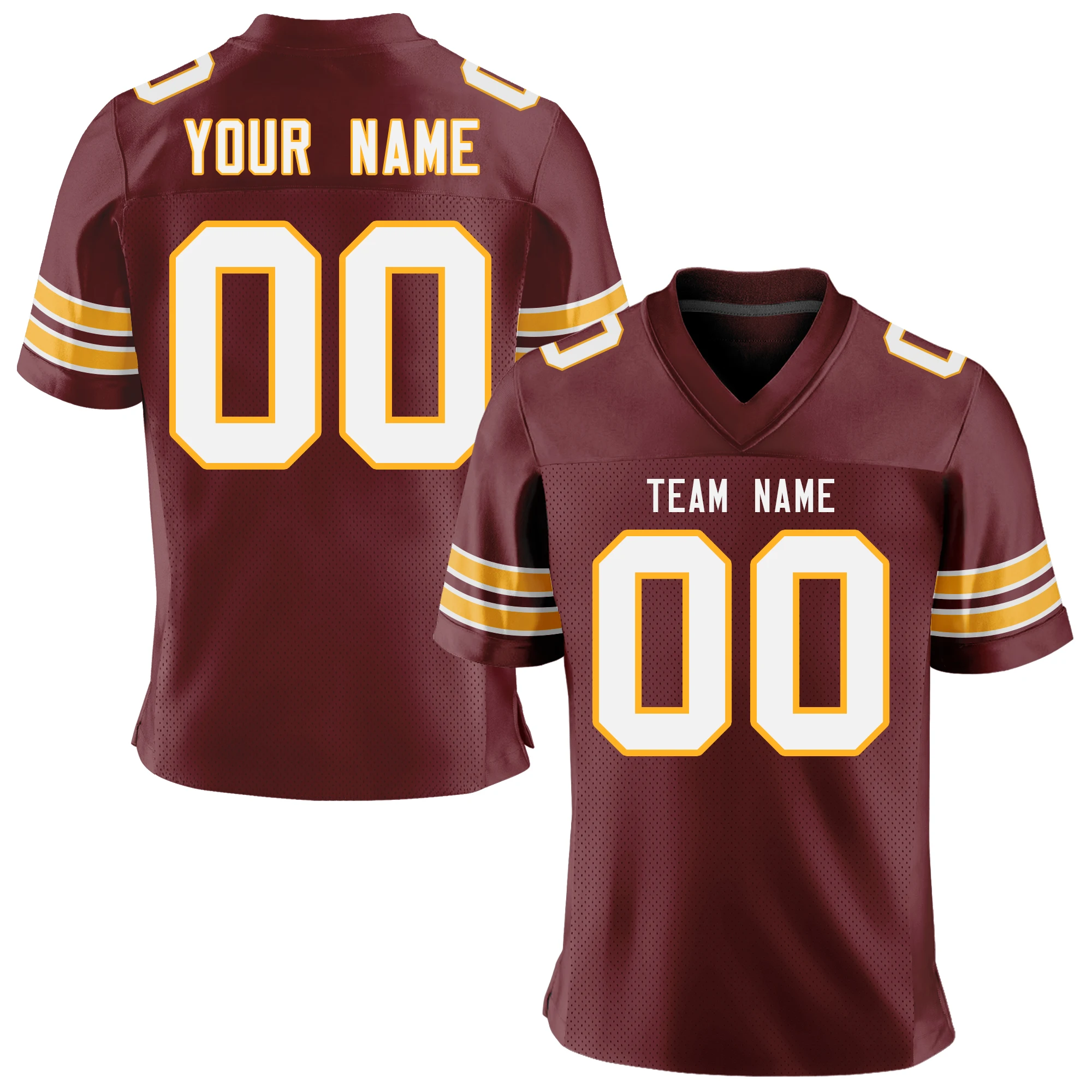 Custom American Football Jersey Sublimation Printed Team Name Number Football Shirt Men/Youth Athletic Training Rugby Jersey