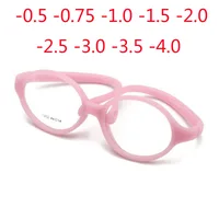 Gafas ovaladas con luz azul para niños, niños, niñas, prescripción por ordenador de 3 a 10 años, 0,5-0,75-1,0-1,5-2,0-3,0-4,0