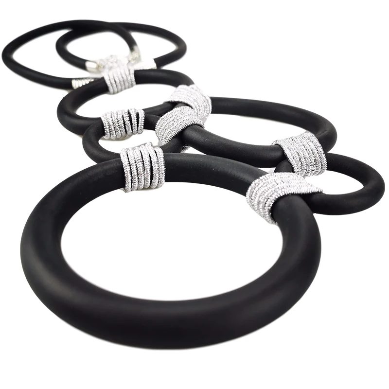 UKEBAY New Gothic Pendant Necklaces Women Geometric Handmade Jewelry For Party Necklace Fashion Rubber Sweater Chain Necklaces