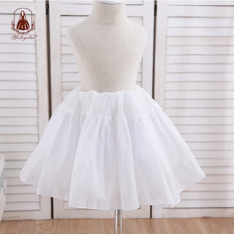 

Yoliyolei Polyester Stretchable 0-12 Years Flower Girls Petticoat Pure White 3-layer S M L Elastic Boneless Child's Underskirt