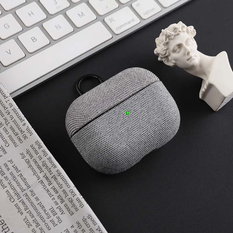 قماش نسيج الحال بالنسبة Airpods برو 360 الحماية الكاملة بلوتوث سماعة شل الحال بالنسبة Airpods 2 الملحقات غطاء كابا