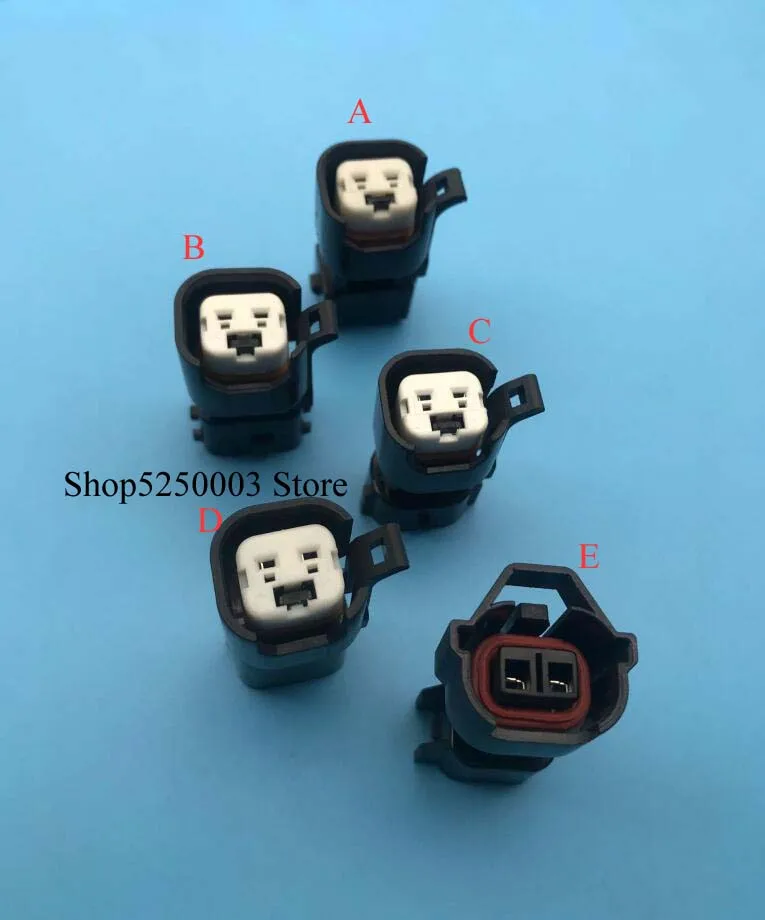 2-pin High Quality Injector PnP Adapters EV6/EV14 /OBD2 USCAR (female) to EV1 for car Jetronic (male)-Wireless connector