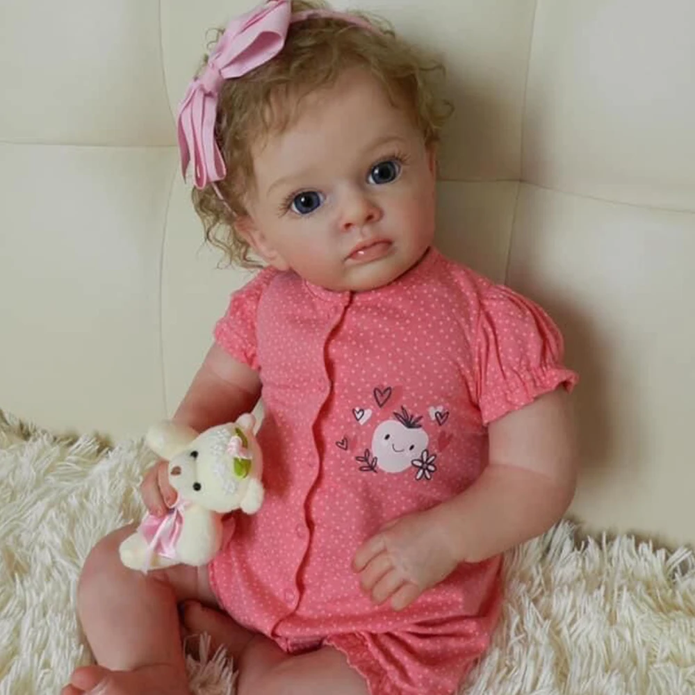 

24 Inch 3D- Painted Tutti Reborn Toddler Girl Baby Doll Realistic Soft stuffed Body Silicone dolls Toys for children gift