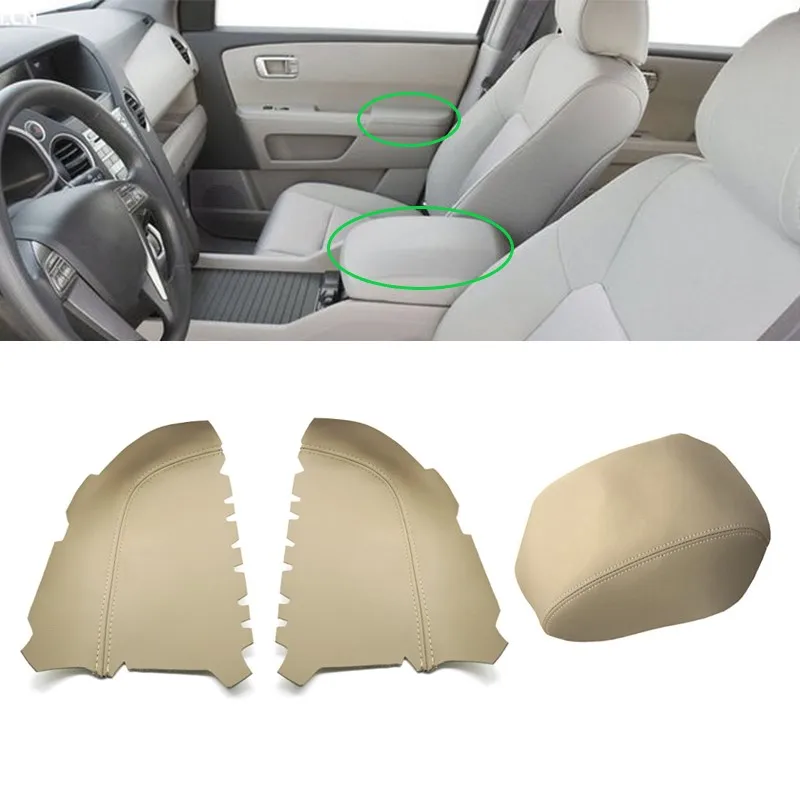 

For Honda Pilot 2009 2010 2011 2012 2013 Microfiber Leather Front Door Panel Armrest Arm Rest Covers Trim Protective Parts