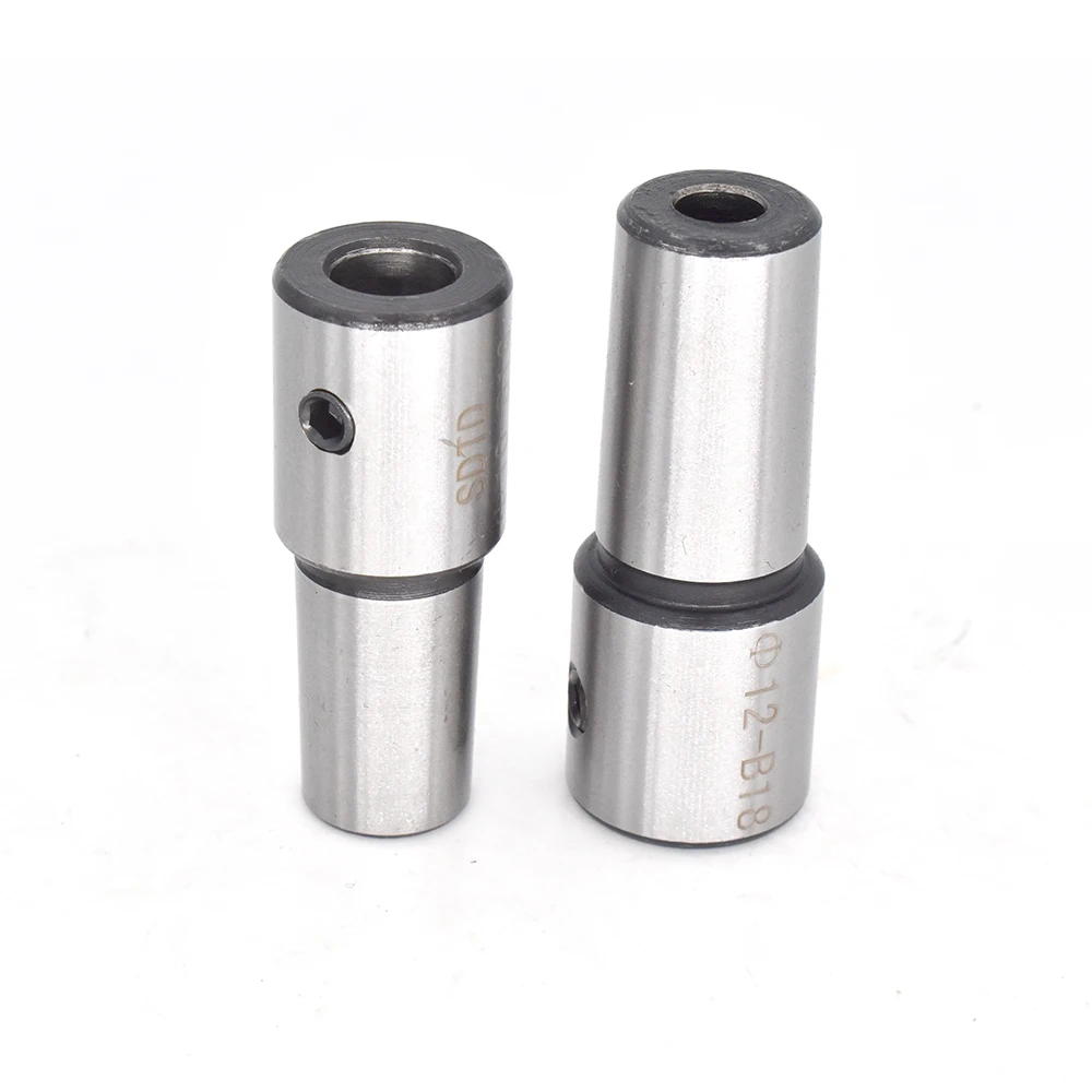 1pcs collet chuck connecter B18 B16 B12 B10 adapter arbor with inner hole 5 6 8 10 12 14 16 19 mm for CNC machine drilling lathe