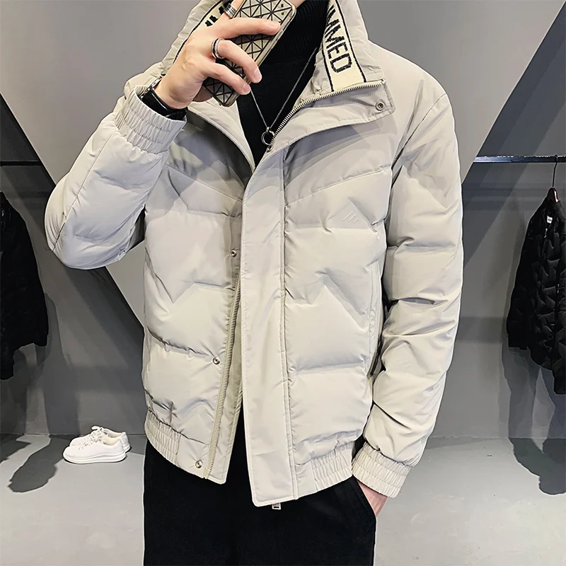 2021 new style Down jacket men\'s warm winter coat loose fashion men\'s stand-up collar down jacket for boyfriend working shopping