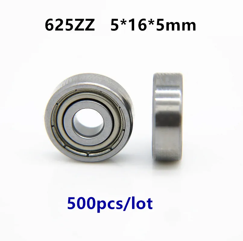 500pcs miniature ball bearing 625ZZ 5*16*5 mm R-1650HH deep groove ball bearings 625 625Z 625-2Z for 3D Printers