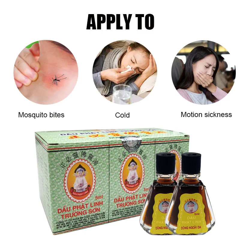 5ML/Chai Thảo Dược Tự Nhiên Phật Xông Tinh Dầu Điều Trị Đau Đầu, Đau Răng Và Khác Chống Muỗi Đốt