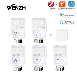 Valvola termostatica per radiatore ZigBee TRV per attuatore termostato con elemento riscaldante testa Tuya Smart Life domotica Alexa