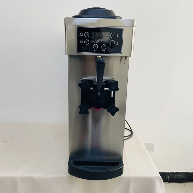 High Quality Mini Desktop Single Head Ice Cream Machine Small 0ne Flavor Tabletop Soft Ice Cream Machine for Sale
