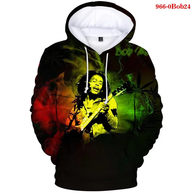 Men women Hoodie Sweatshirts Hip Hop Bob Marley 2021 Streetwear Sweatshirt Hooded Pullover Harajuku Pocket Fashion Coat Hoodies