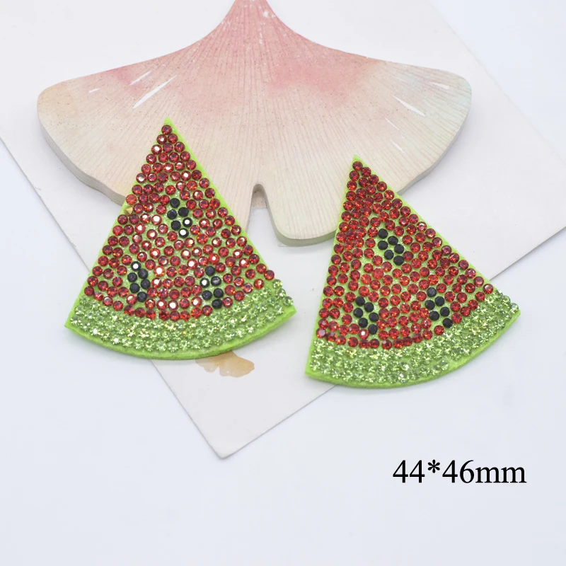 7Pcs Lemon Watermelon Carrot Pineapple Avocado Cherry Rhinestone Patches for DIY Clothes Decor Headwear Hair Clips Appliques