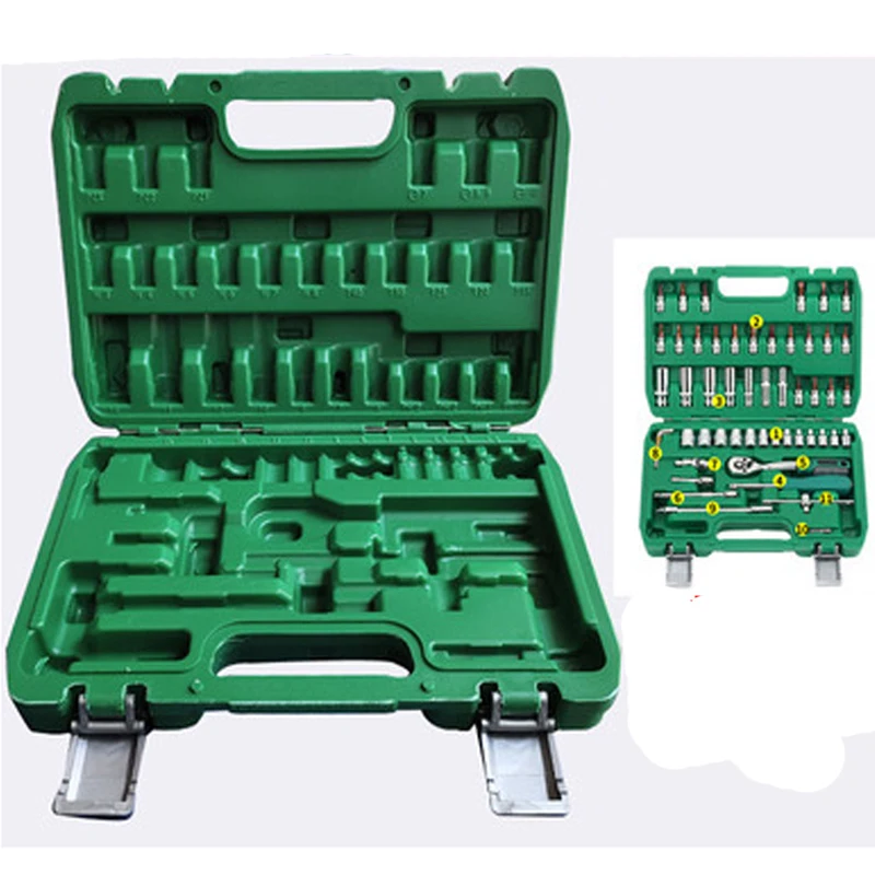 1Pcs Hardware Tool Empty Box Socket Set Storage Box Ratchet Wrench Set Storage Box for Placement Of Auto Repair Tools