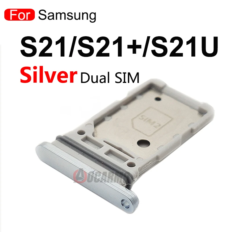 For Samsung Galaxy S21 Plus S21+ S21U S21 Ultra Single Dual SIM Card Sim Tray Card Slot Holder Replacement parts