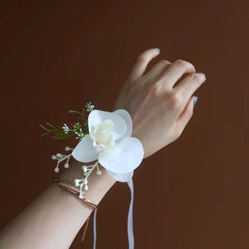 GT Corsages de seda para decoración de boda, ramillete de muñeca de peonía, alfiler, flores para invitados