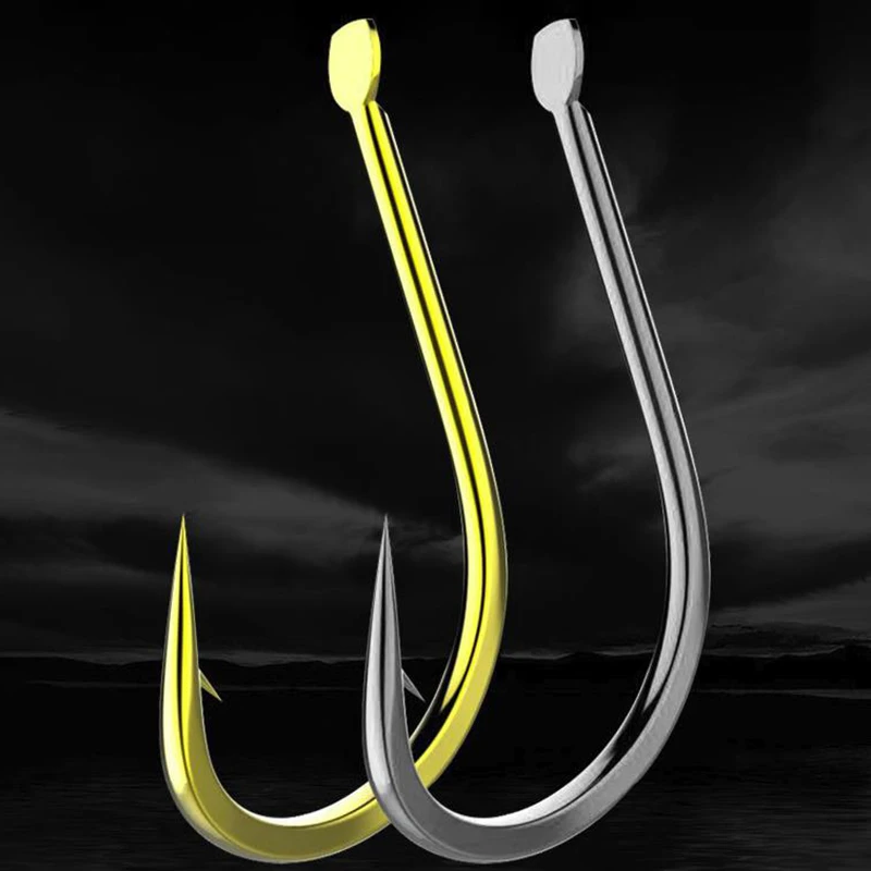 DYGYGYFZ 100Pcs Fishing Hooks Barbed Carp Hook High Carbon Steel Sea Field Fishing Black Fishhook Fly Fishing Accessories Tackle