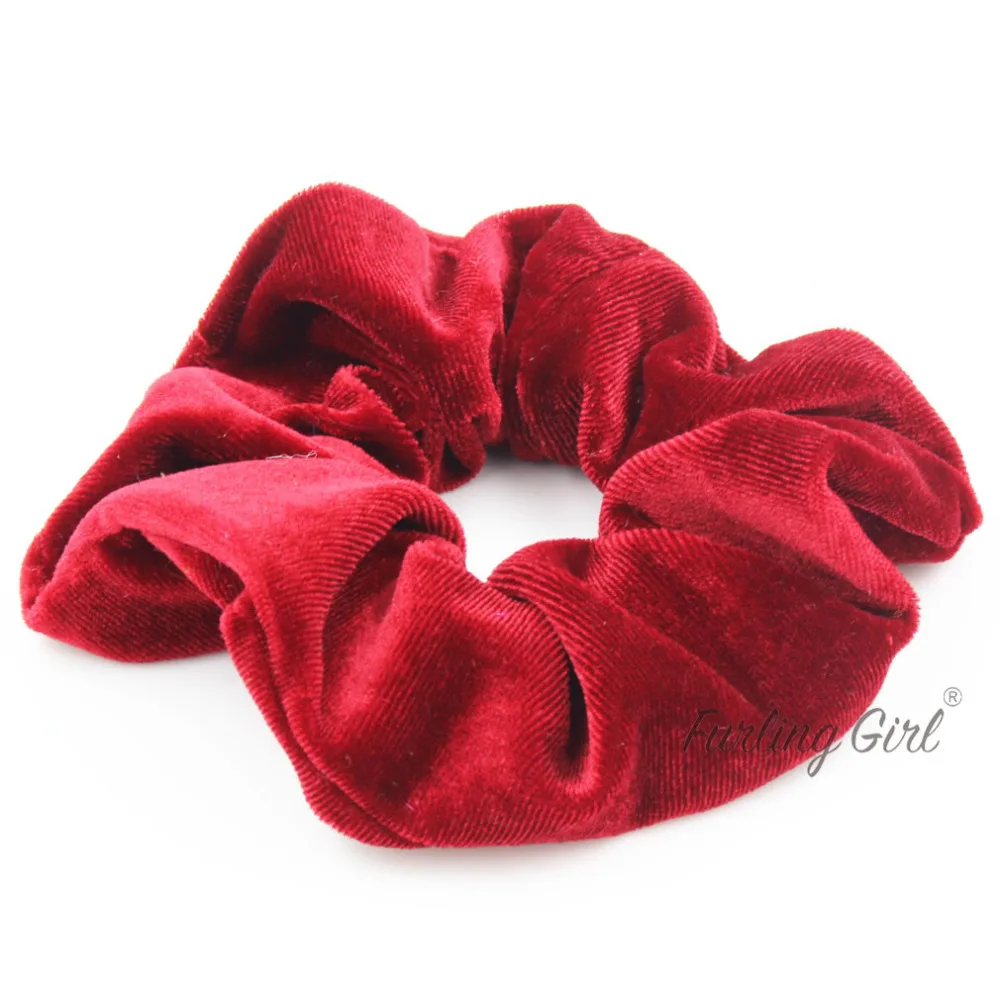 Furling Gilr 1 PC Large Size Korean Velvet Scrunchies Ponytail Holder Pelo Pony Tail Wrap Elastic Hair Bands