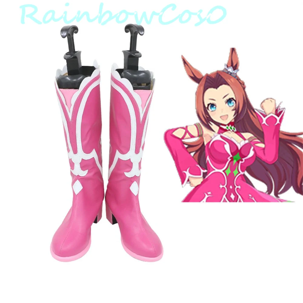 

Pretty Derby Kawakami Princess Cosplay Shoes Boots Game Anime Carnival Party Halloween Chritmas RainbowCos0W2103