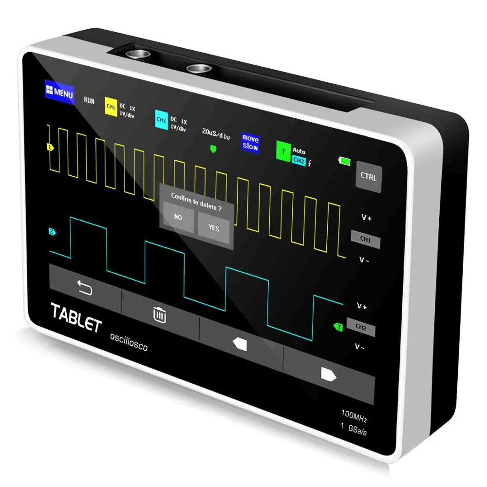 YEAPOOK ADS1013D Digital Tablet oscilloscope Storage Oscilloscope 2 Channels, 100Mhz Bandwidth,1GSa/s Sampling Rate