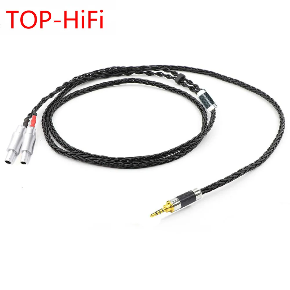 

TOP-HiFi Custom Made 2.5/3.5/4.4mm Balanced Silver Plated Headphone Upgrade Cable for HD800 HD800S HD820 Headphones