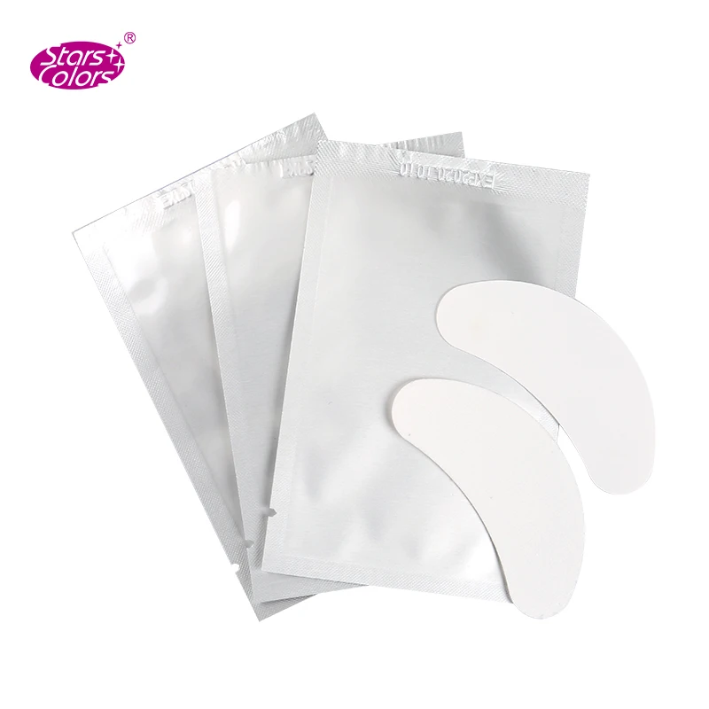 

50 Pairs/lot Thin Big Size Gel Eyelash Patch Silver Pack Gel Collagen Eye Pads Paper Patches Beauty Makeup Tools