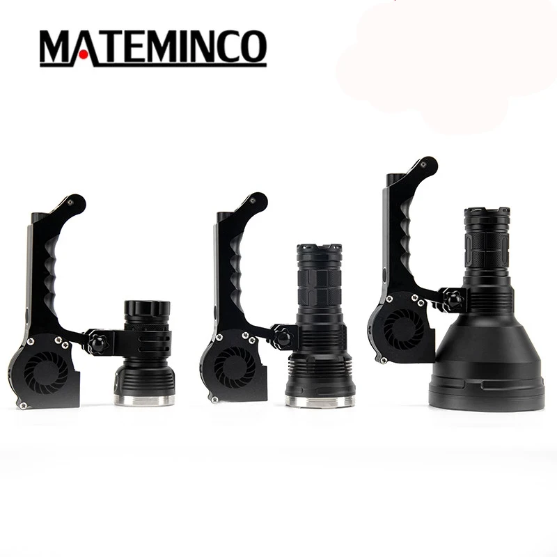 MATEMINCO Flashlight handle for MT18, MT18S, MT35, MT35plus, MT70, MT90, MT90plus Heat Dissipation Handle Active Cooling Fan