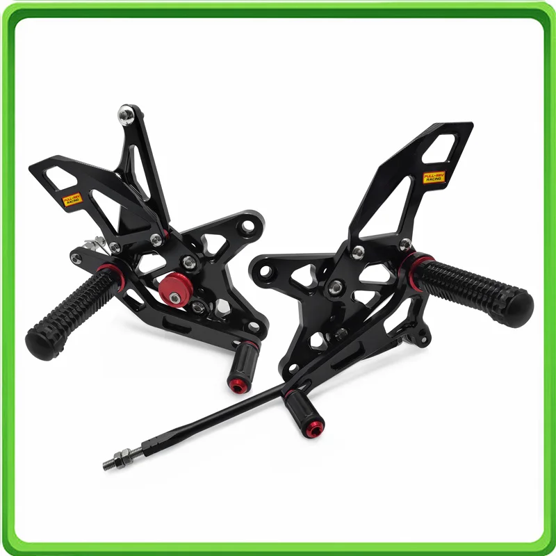 Adjustable Rearsets Rear set sets Foot Rest Pegs Pedal For Kawasaki Ninja ZX6R ZX-6R ZX636 2013 2014 2015 2016 2017 2018 Black