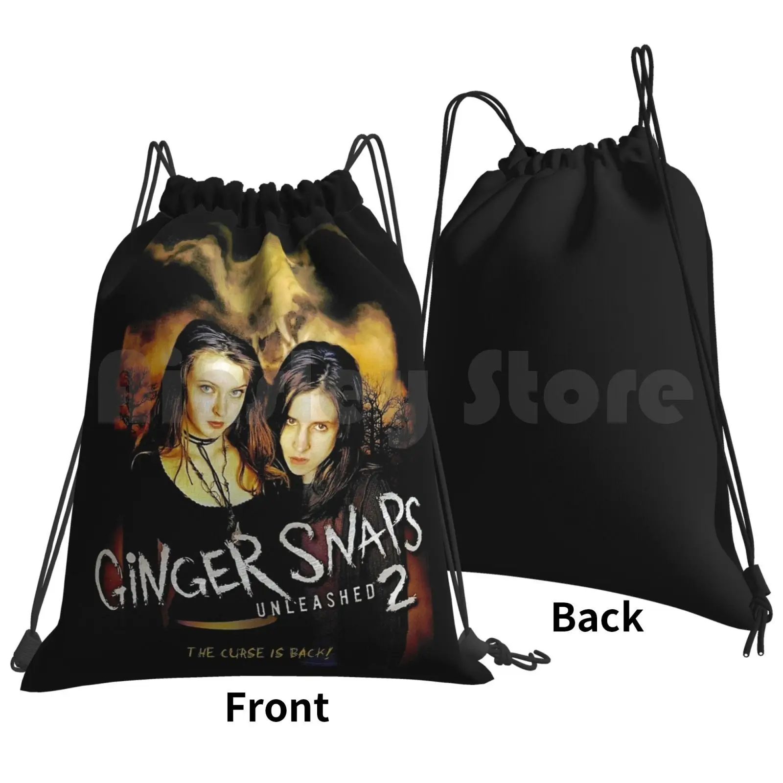 Ginger Snaps 2 : Unleashed Backpack Drawstring Bags Gym Bag Waterproof Horror Scary Movies Horror Scary