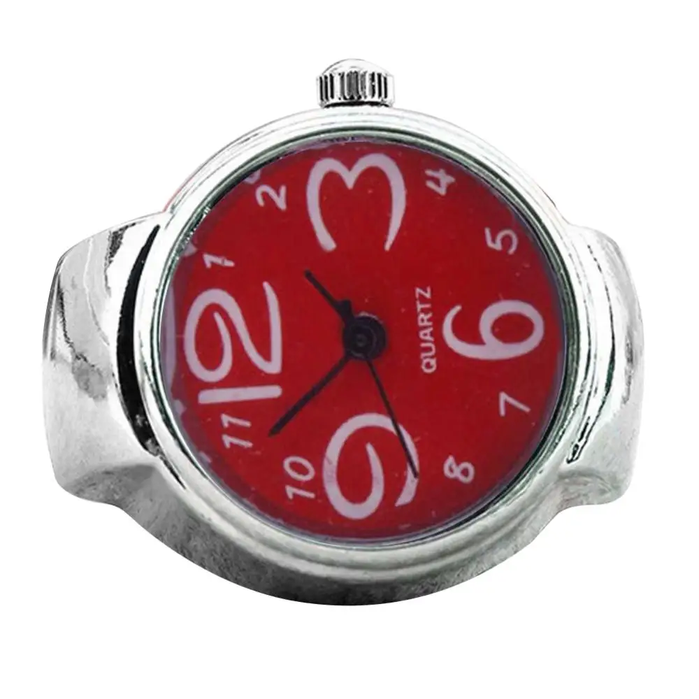 Dropshipping Fashion Stainless Steel Elastic Band Round Quartz Analog Finger Ring Watch Gift