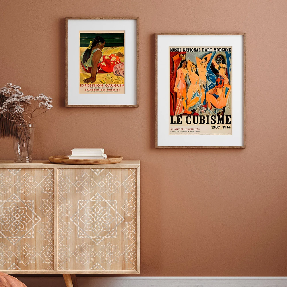 Picasso Exhibition Canvas Painting Abstract Posters and Print Wall Art Pictures Gift Art for Living Room Home Cuadros Decoration