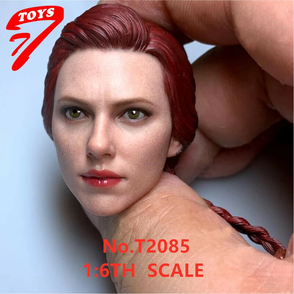 

In Stock 1/6 Black Widow Scarlett Head Sculpt For 12" Female Figure Body Toys For Collection