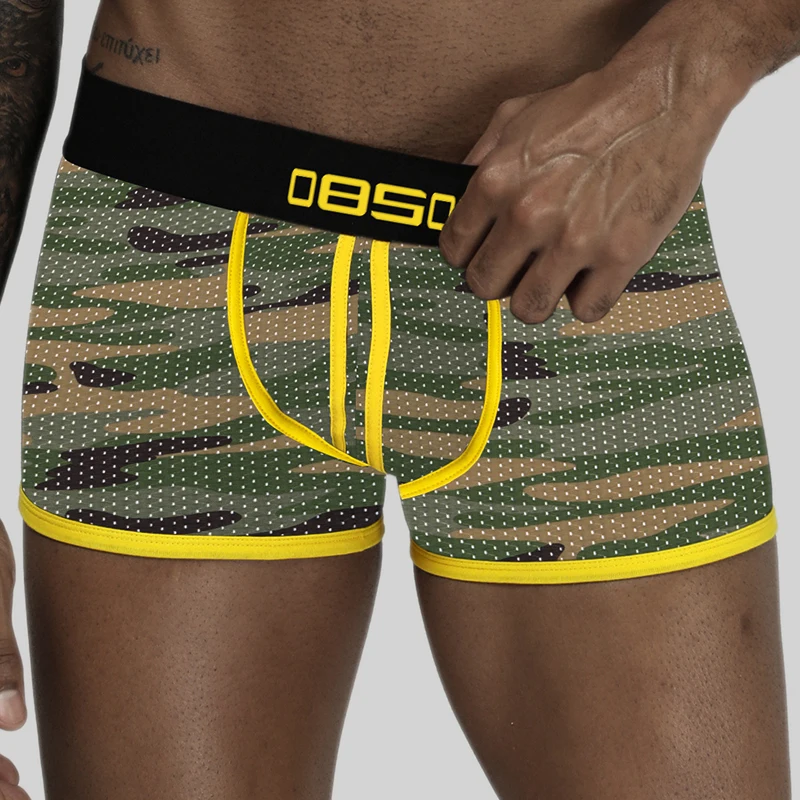 0850 Brand Men Underwear Boxer Mesh Mens Underpants Male Panties Quick Dry U Convex Calzoncillos Hombre Boxer Shorts Camouflage