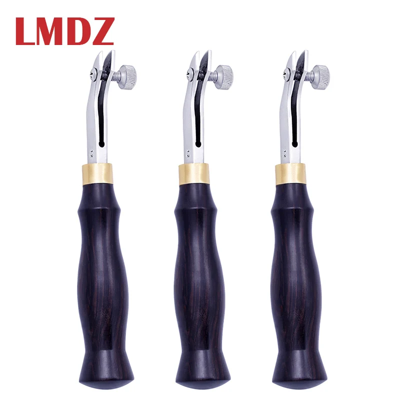 

LMDZ 1 PCS Ebony DIY Adjustable Stainless Edger Scriber Leather Sidelines Handmade Sewing Leather Craft Tool