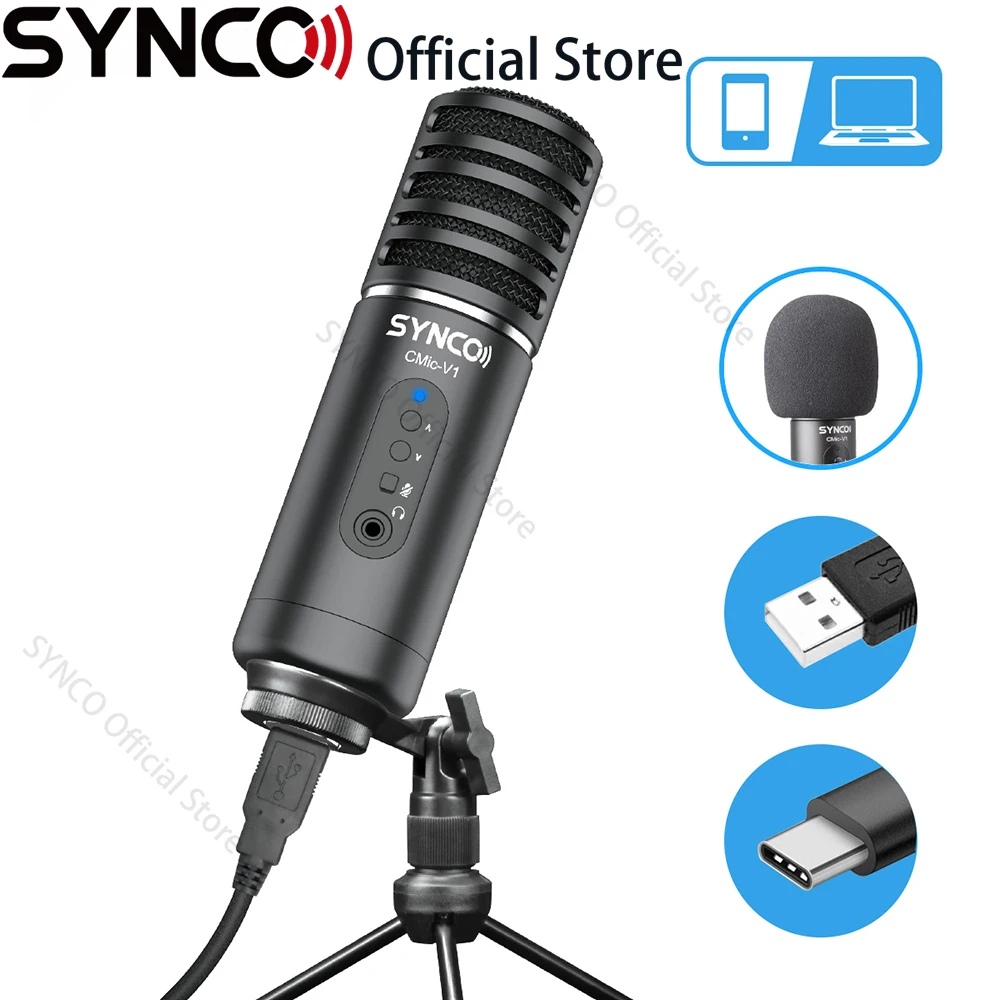 

Synco Cmic V1 Audio System Studio Microphone for Computer Sound Card for Pc Mikrofon Laptop Mic Pro Audio Equipment Professional