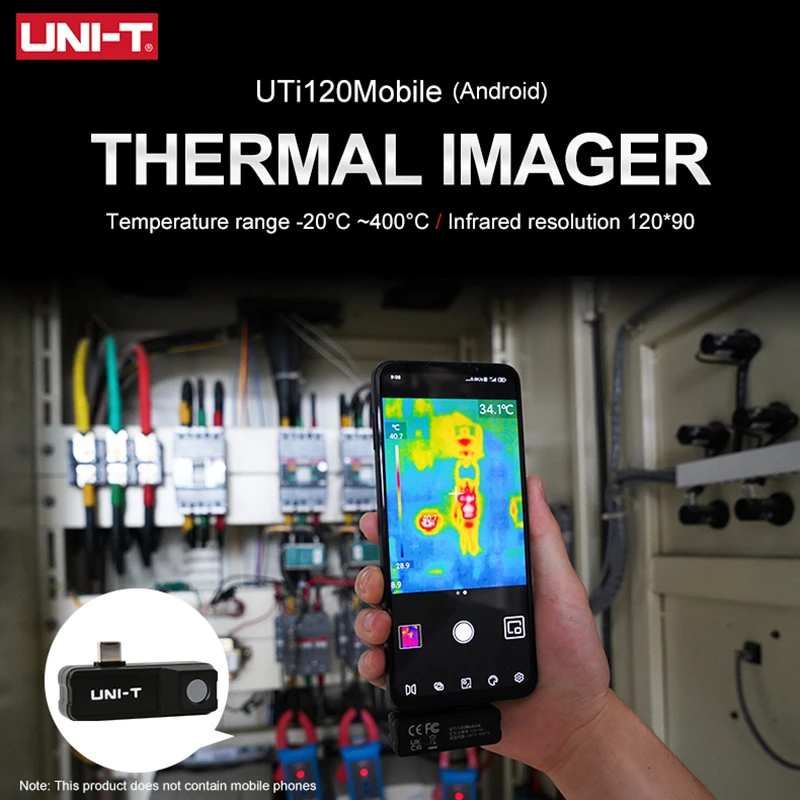 Imagem -02 - Uni-t Uti120 Móvel Uti120ms Usb Infravermelho Térmica Imager Telefones Celulares Câmera Termográfica Imager para o Reparo